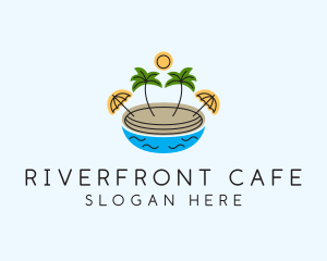 Beach Resort Island  logo design