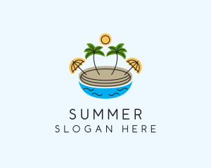 Beach Resort Island  logo design