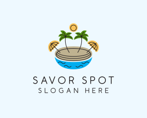 Beach Resort Island  logo design