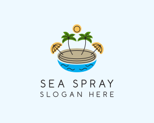 Beach Resort Island  logo design