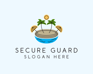 Beach Resort Island  logo design