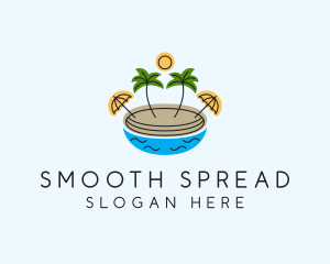 Beach Resort Island  logo design