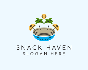 Beach Resort Island  logo design