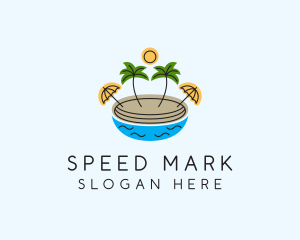 Beach Resort Island  logo design