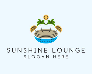 Beach Resort Island  logo design