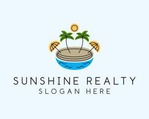 Beach Resort Island  logo design