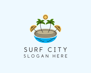 Beach Resort Island  logo design