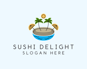 Beach Resort Island  logo design