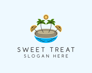 Beach Resort Island  logo design