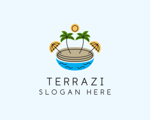 Beach Resort Island  logo design