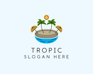 Beach Resort Island  logo design