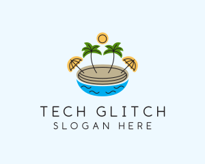 Beach Resort Island  logo design