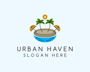 Beach Resort Island  logo design