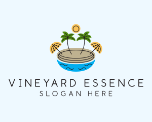 Beach Resort Island  logo design