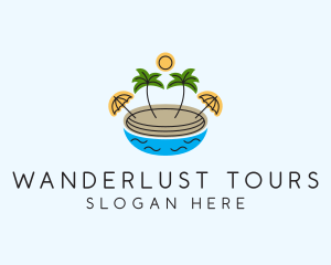 Beach Resort Island  logo design