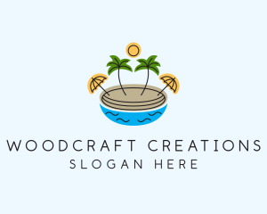 Beach Resort Island  logo design