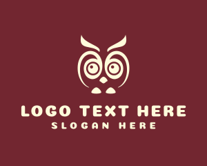 Study - Big Eyes Owl logo design