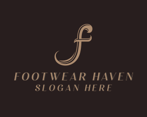 Seamstress Fashion Boutique Letter F logo design