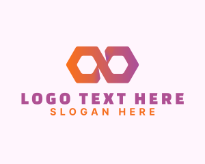 Gradient - Hexagon Infinity Loop logo design