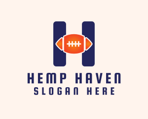 Blue H Football logo design