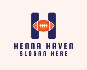 Blue H Football logo design