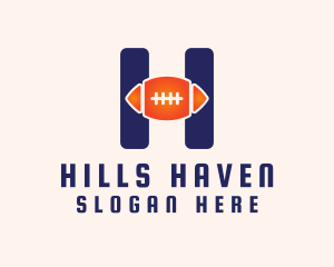 Blue H Football logo design