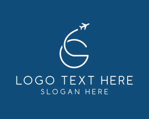 Flight - Plane Travel Letter G logo design