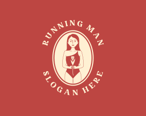 Body - Flower Woman Swimsuit logo design