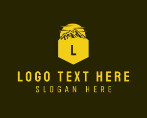 Yellow - Outdoor Mountain Travel logo design