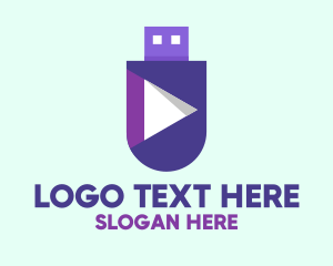 Video Player - Media Player Flash Drive logo design