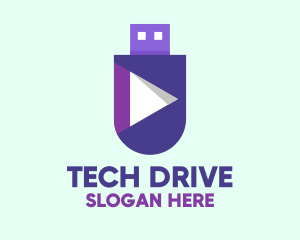 Usb - Media Player Flash Drive logo design