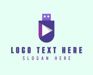 Media Player Flash Drive logo design