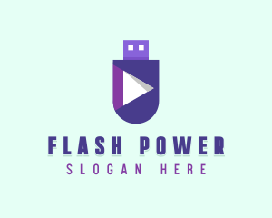 Media Player Flash Drive logo design