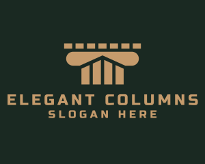 Law School Column Financing logo design