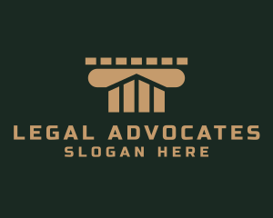 Law School Column Financing logo design