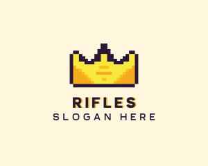 Pixelated Crown Pixel Logo