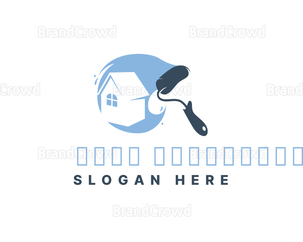 House Maintenance Paint Roller Logo