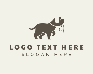 Dog Shelter - Animal Dog Leash logo design