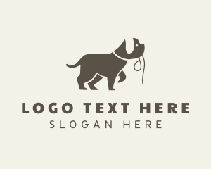 Grooming - Animal Dog Leash logo design