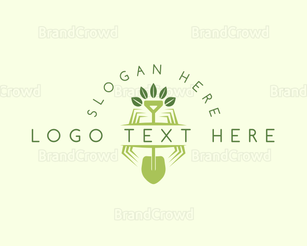 Shovel Leaf Pentagon Logo