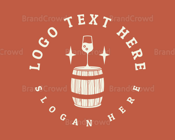 Liquor Wine Barrel Logo