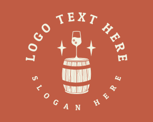 Liquor Wine Barrel Logo