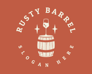 Liquor Wine Barrel logo design