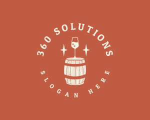 Liquor Wine Barrel logo design