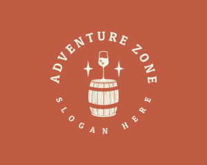 Liquor Wine Barrel logo design