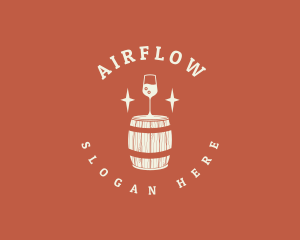 Liquor Wine Barrel logo design