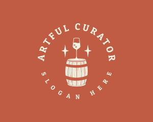 Liquor Wine Barrel logo design