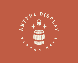 Liquor Wine Barrel logo design