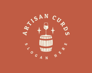 Liquor Wine Barrel logo design