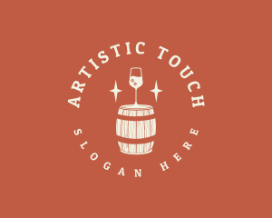 Liquor Wine Barrel logo design